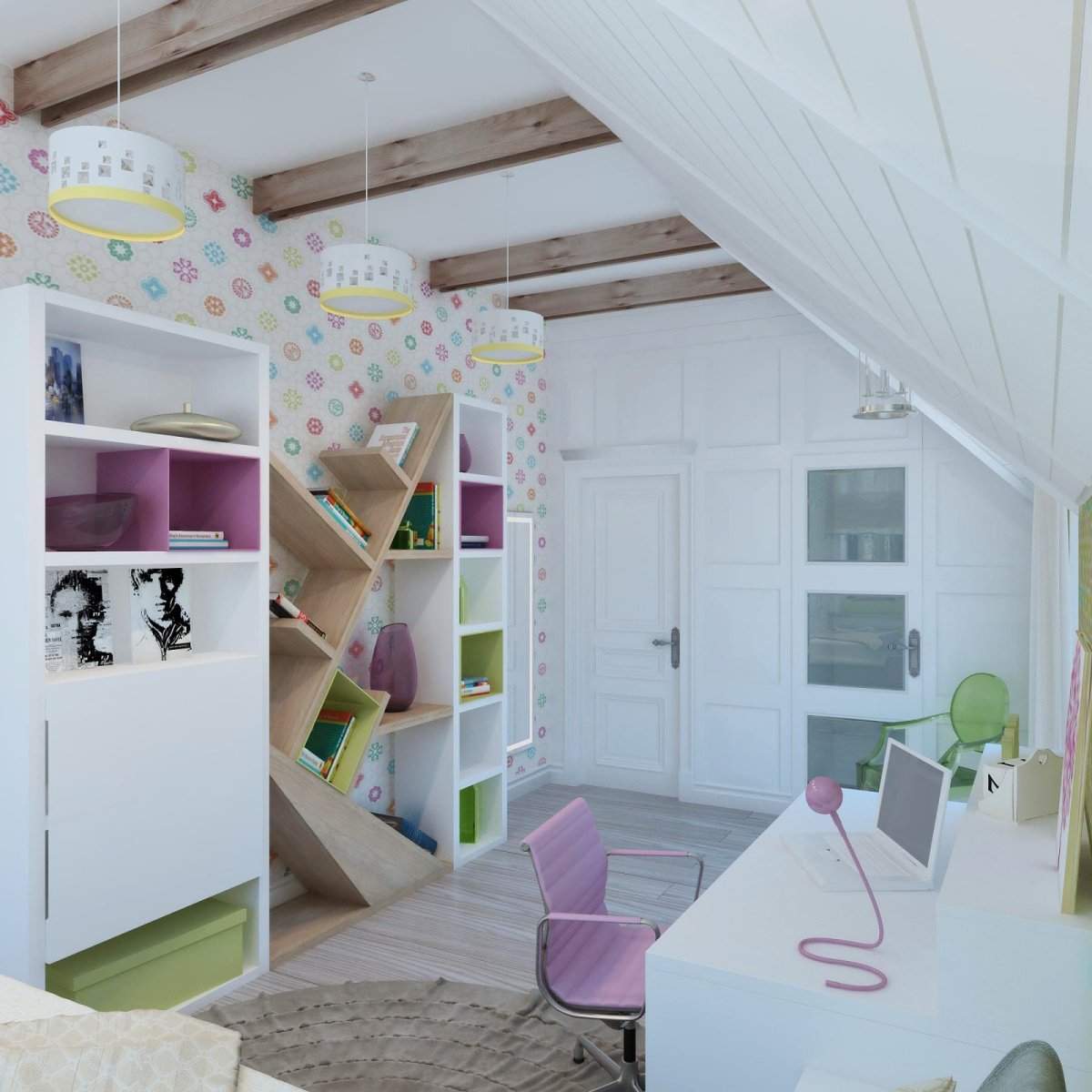 Детская на мансарде