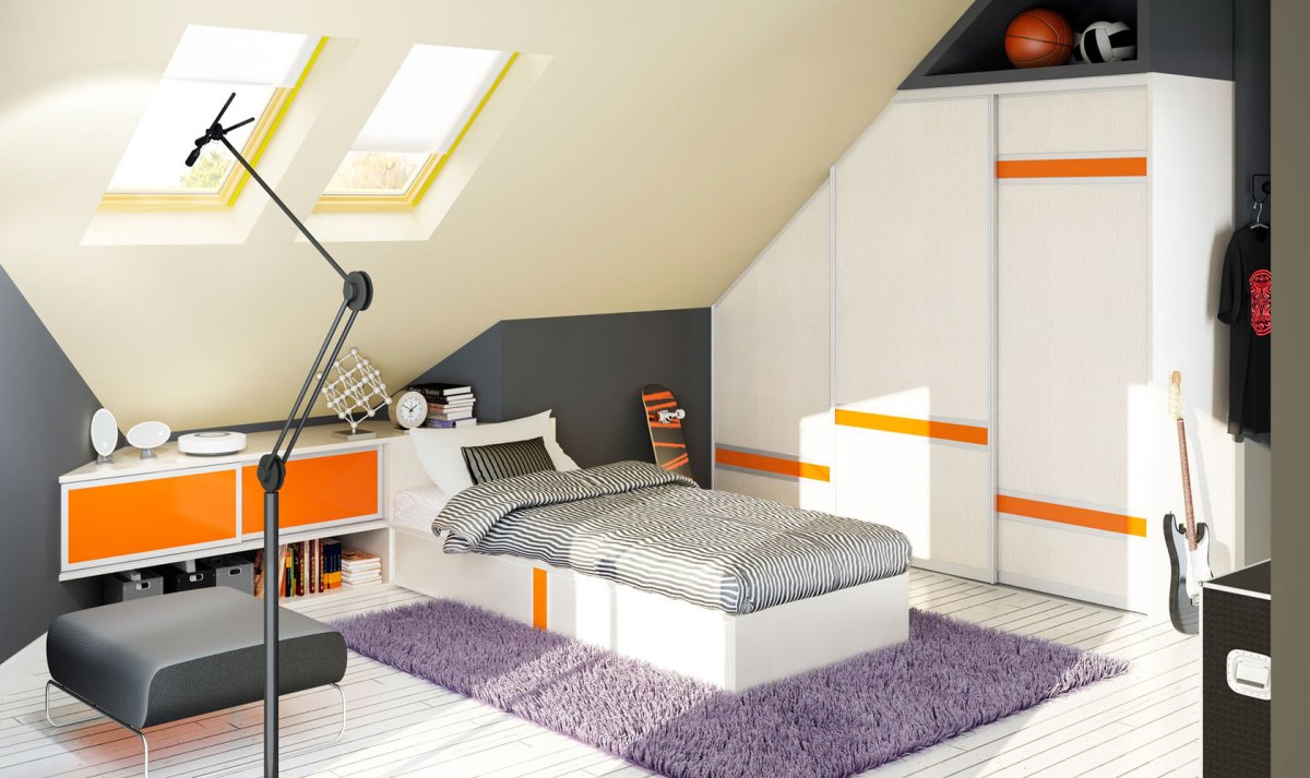 Спальня на мансарде