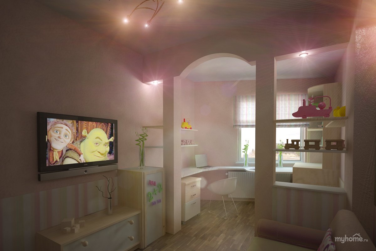 Перегородка из гипсокартона в детской