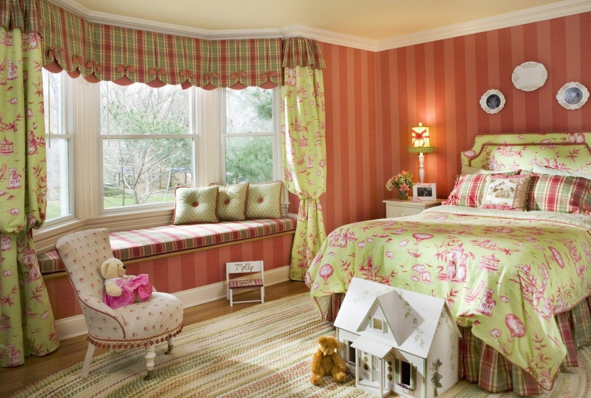 Шторы в оранжевую комнату