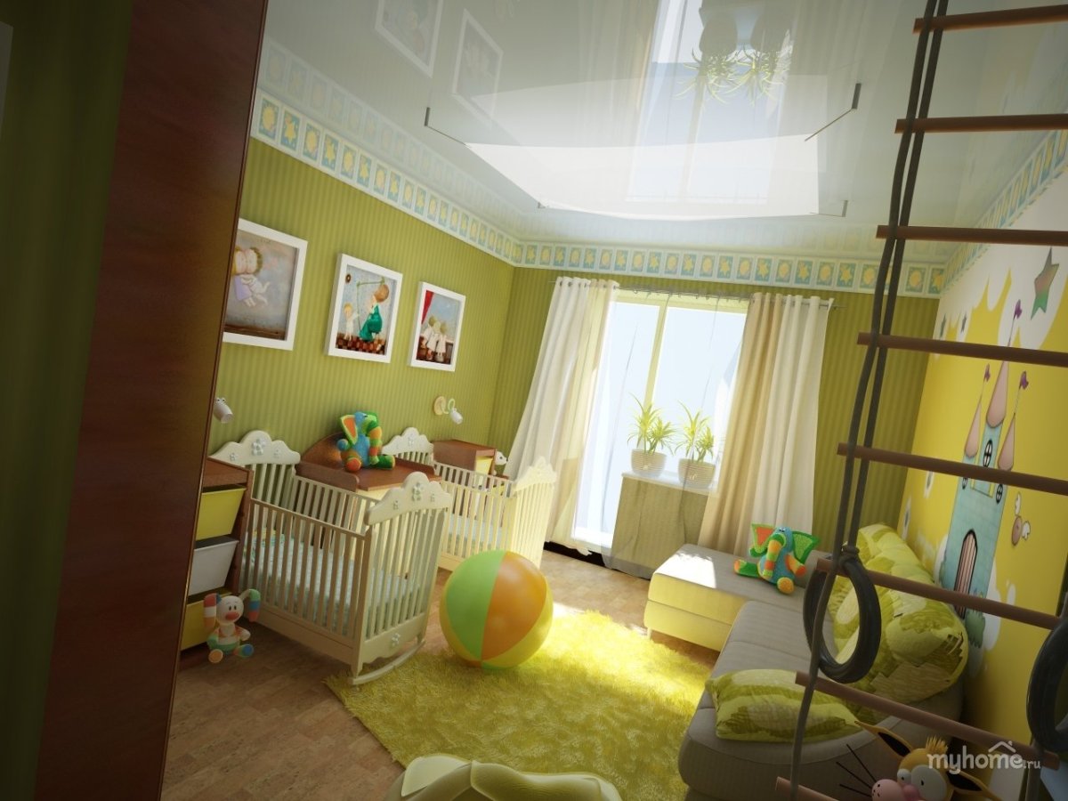 Интерьер комнаты для мальчиков близнецов