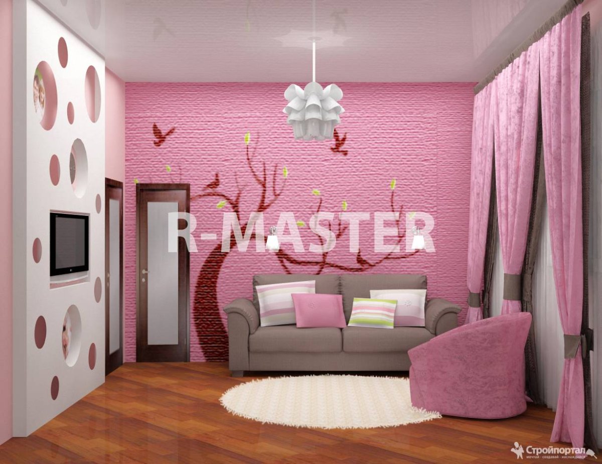 Жидкие обои в детской
