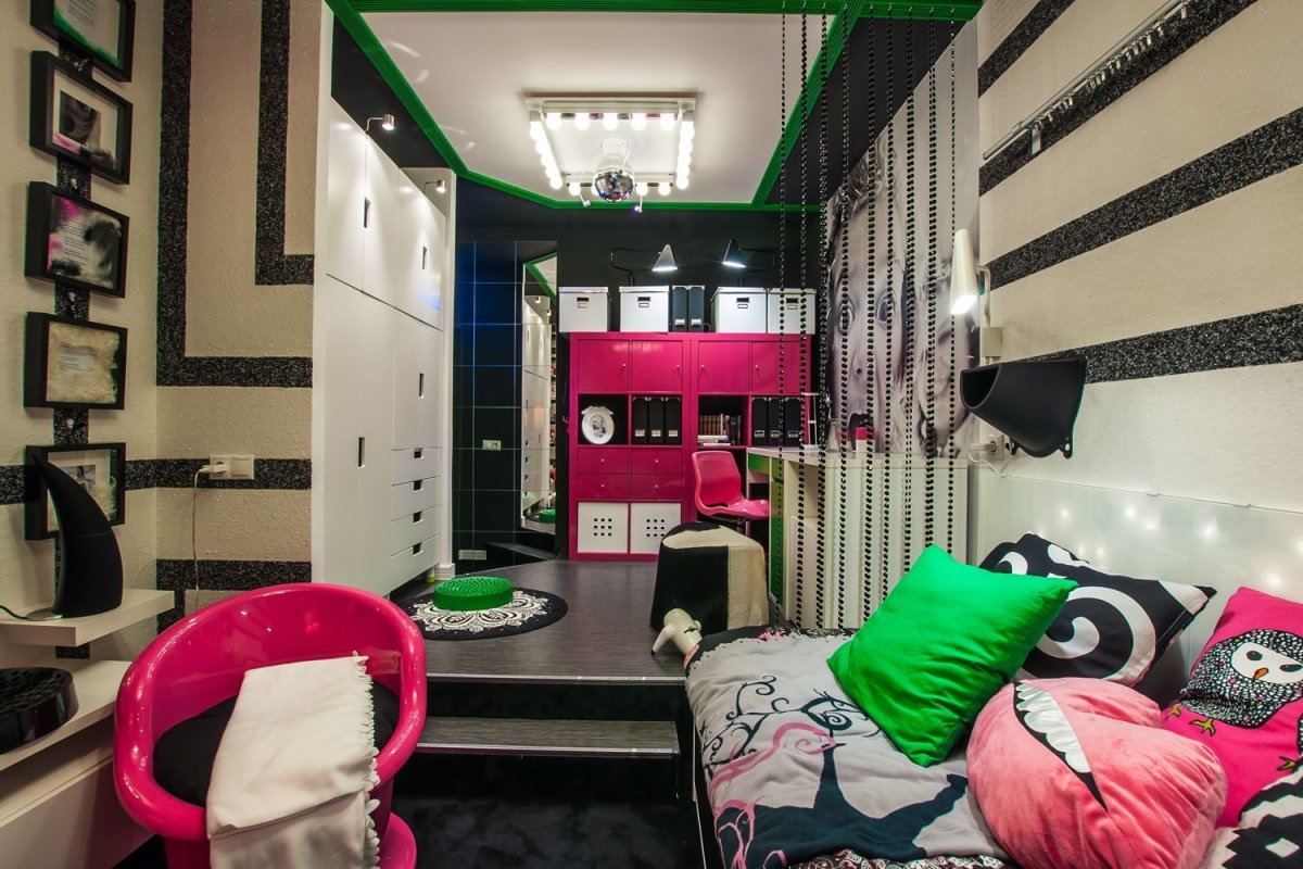 Шелковая штукатурка в интерьере спальни