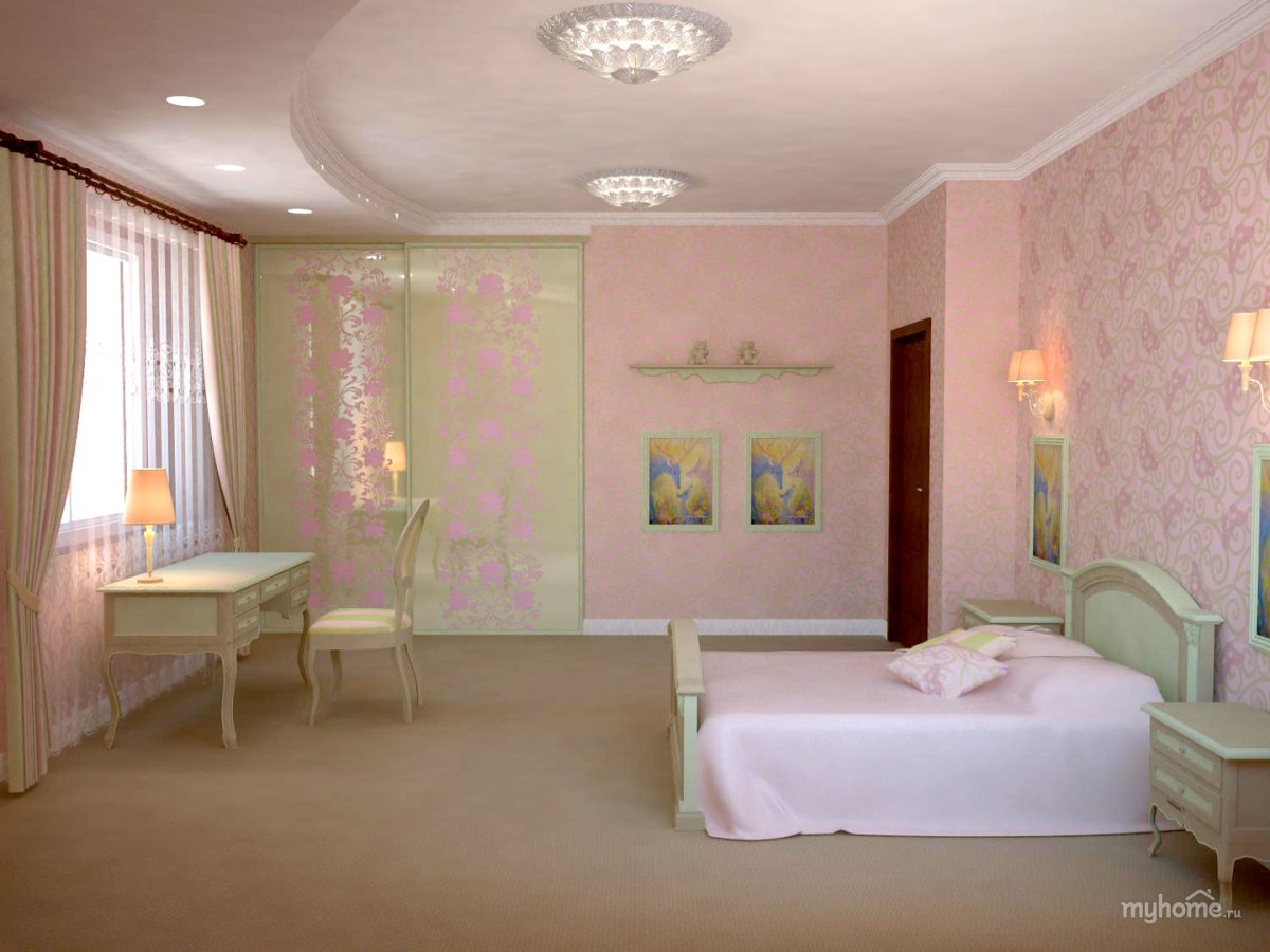 Жидкие обои в детской