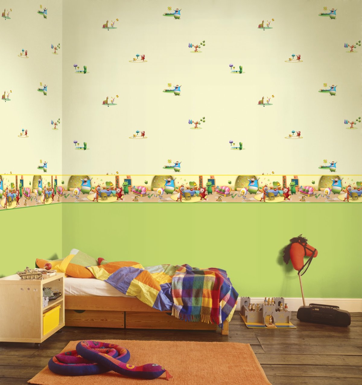 Варианты поклейки обоев в детской