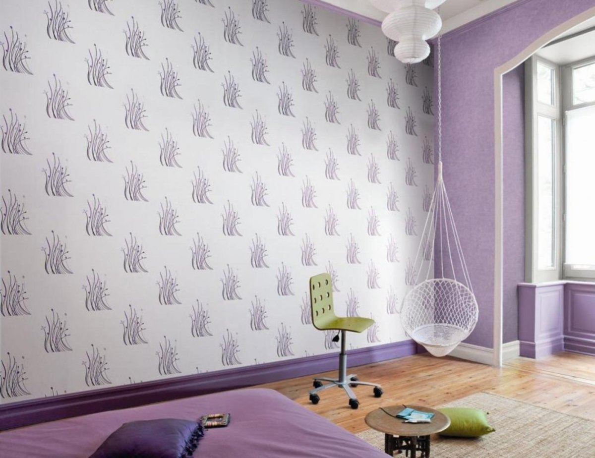 Обклеить комнату обоями двух видов