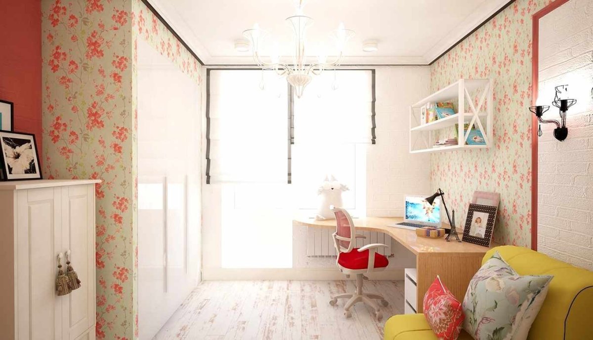 Детская комната с выходом на балкон