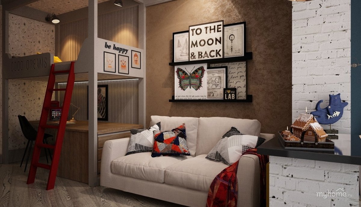 Детская спальня в стиле лофт