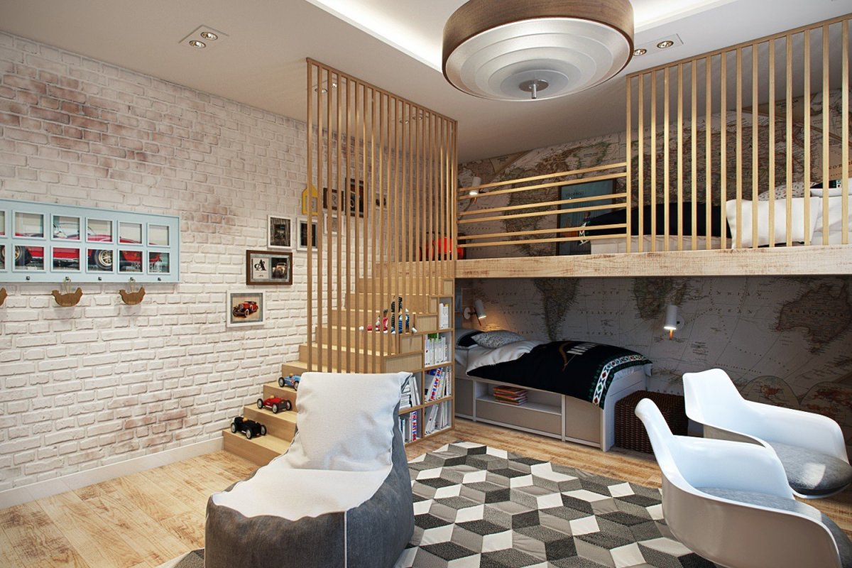 Детская комната в стиле лофт