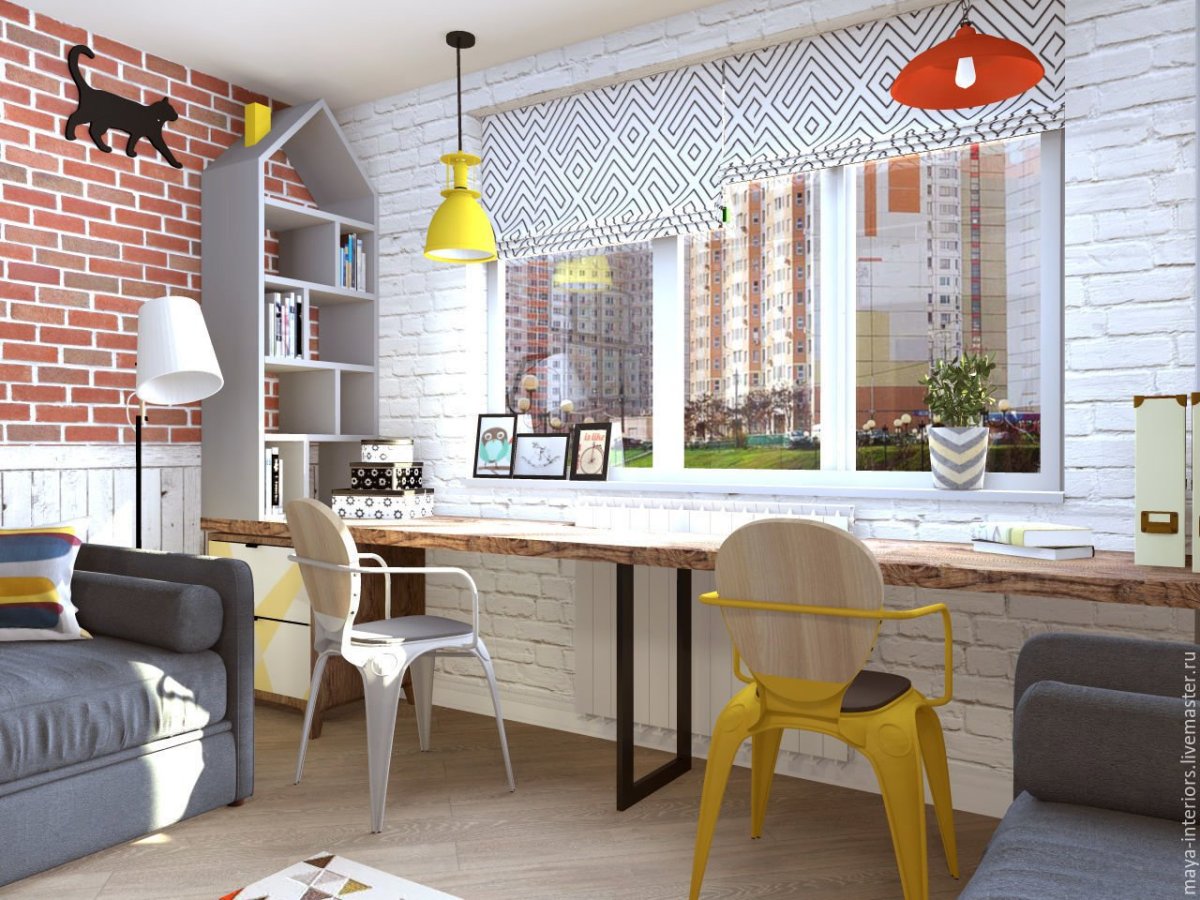 Лофт кирпичик в детскую комнату