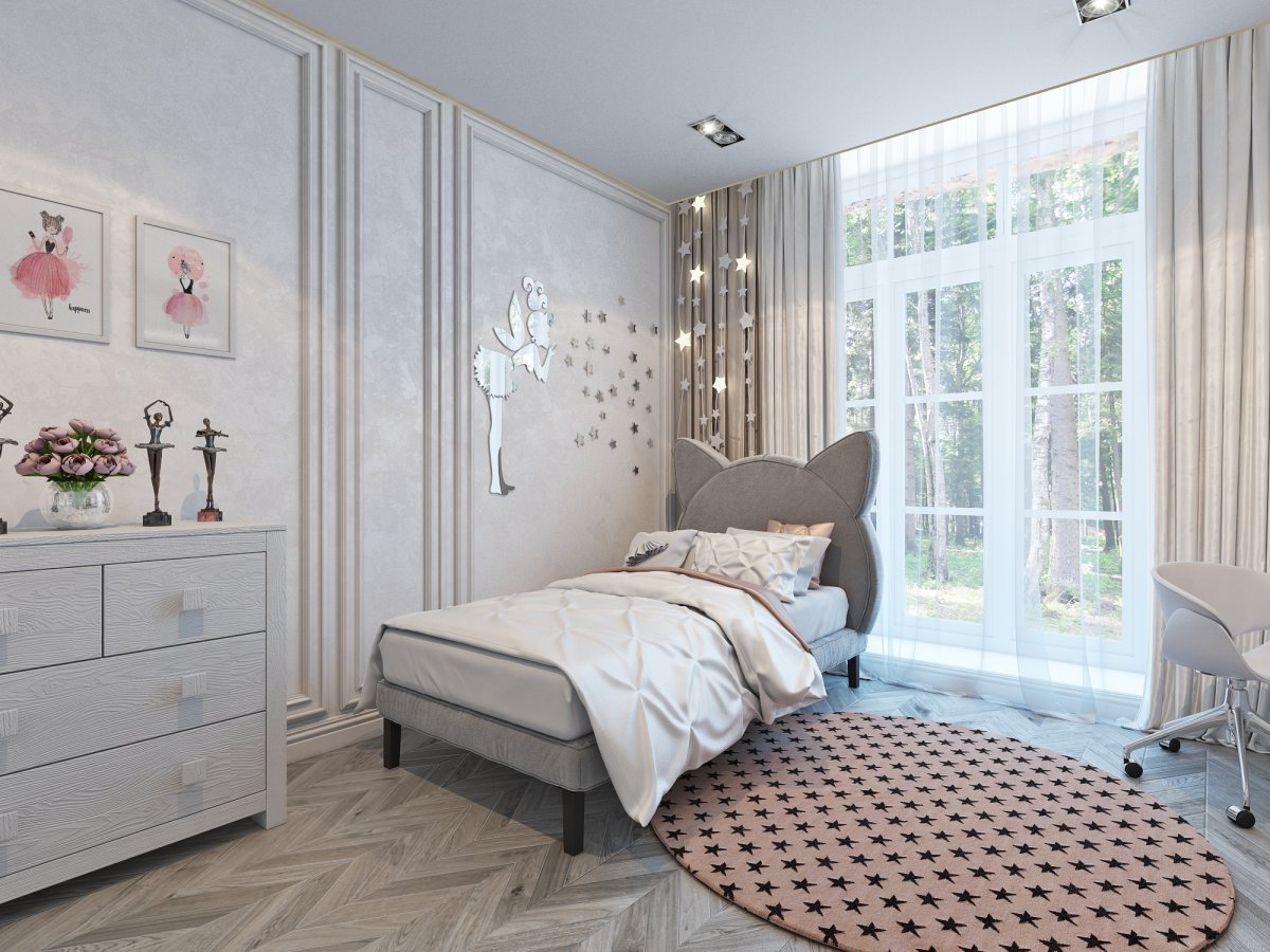 Детская в серо бежевых тонах