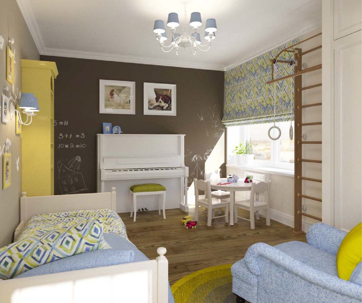 Детская в коричневых тонах