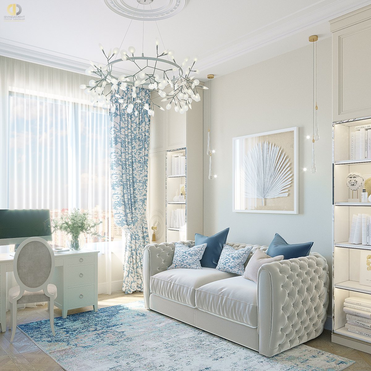 Детская Неоклассика светлая интерьер
