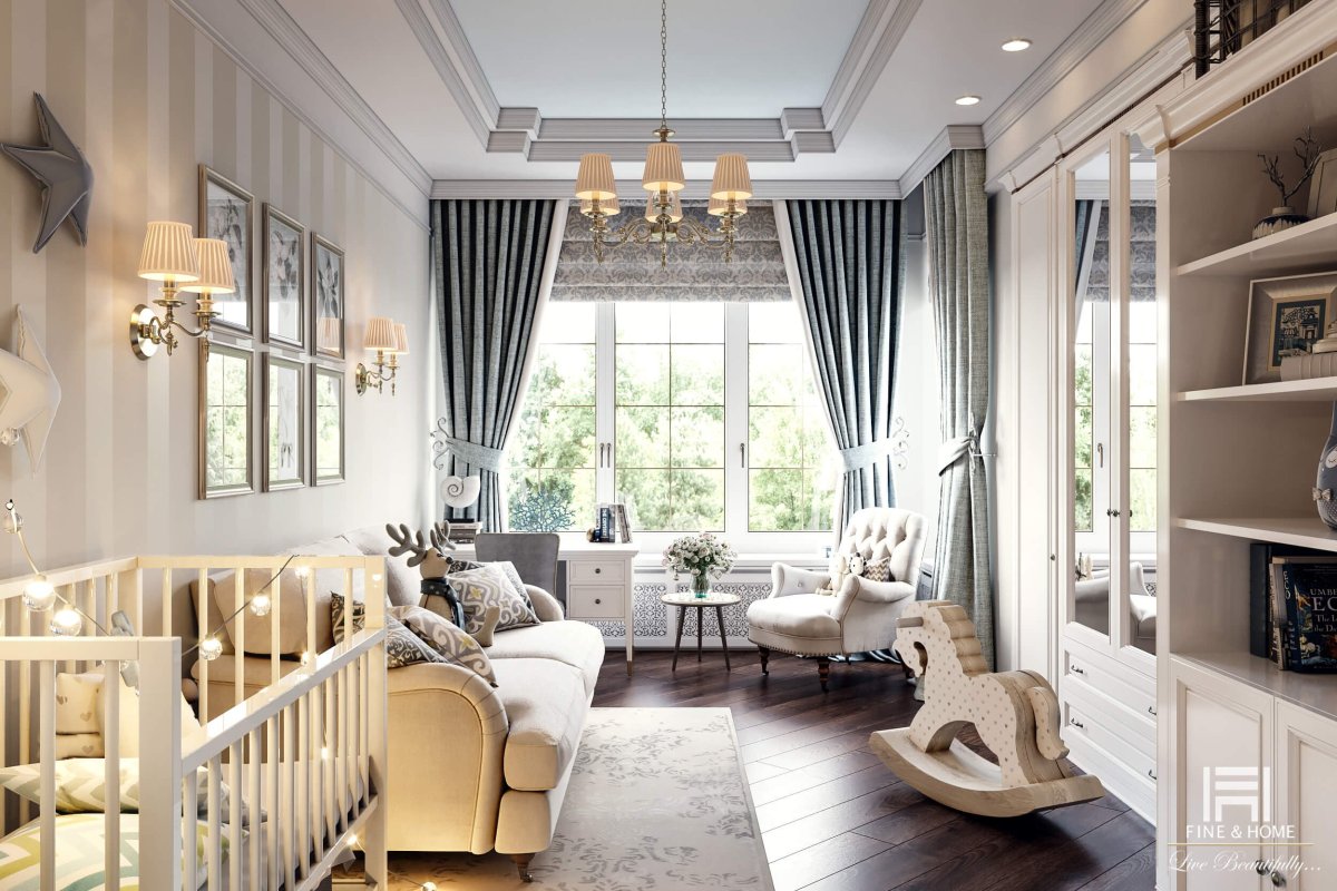 Американская классика интерьер детская