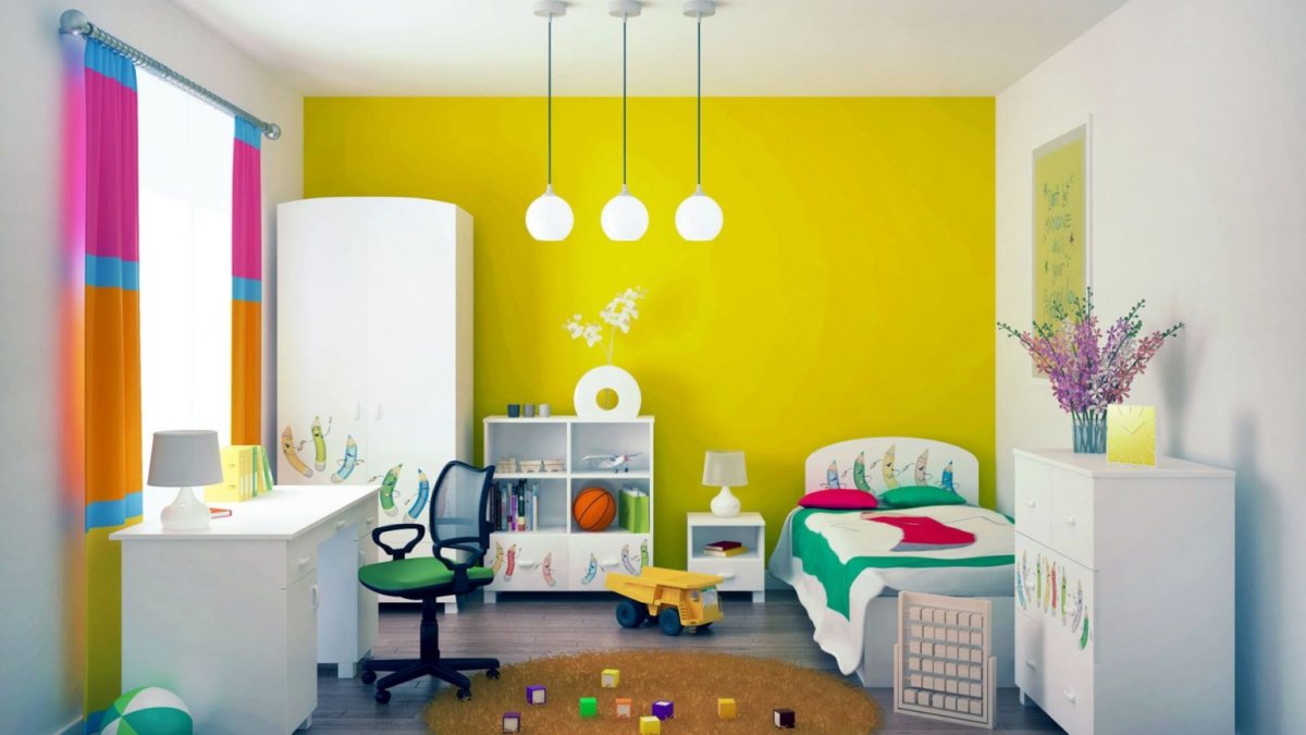 Комната с разноцветными проводами