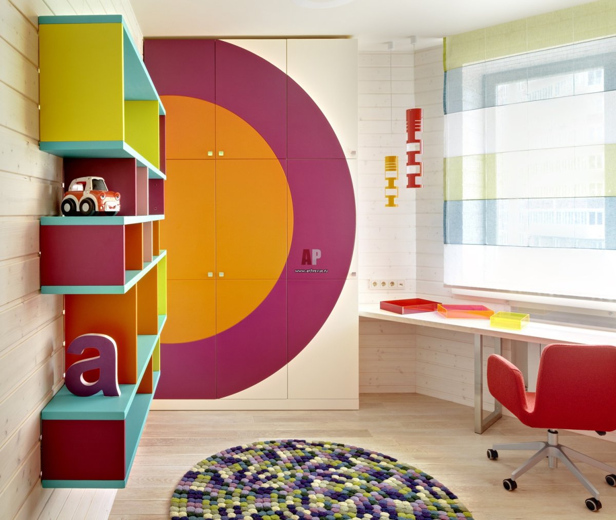 Цветные детские интерьеры