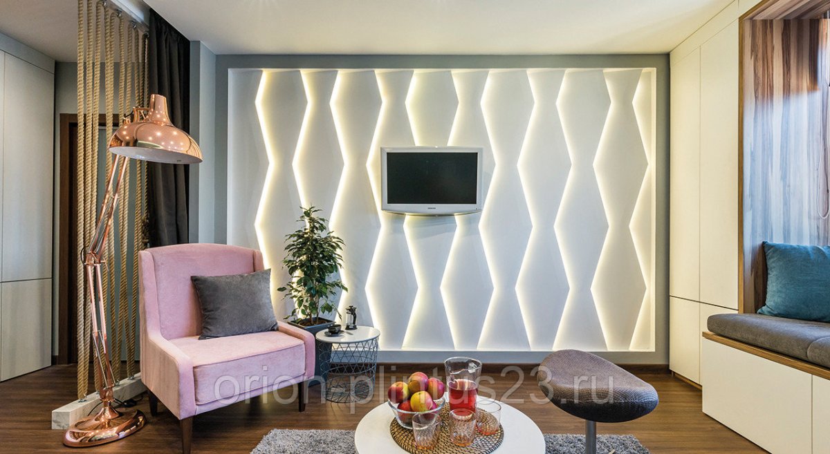 Гипсовая световая 3d панель Synthes