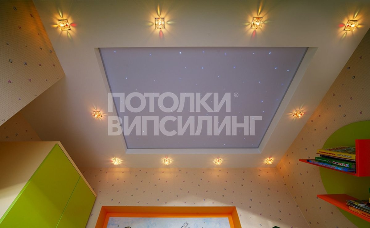 Двухуровневый потолок в детской