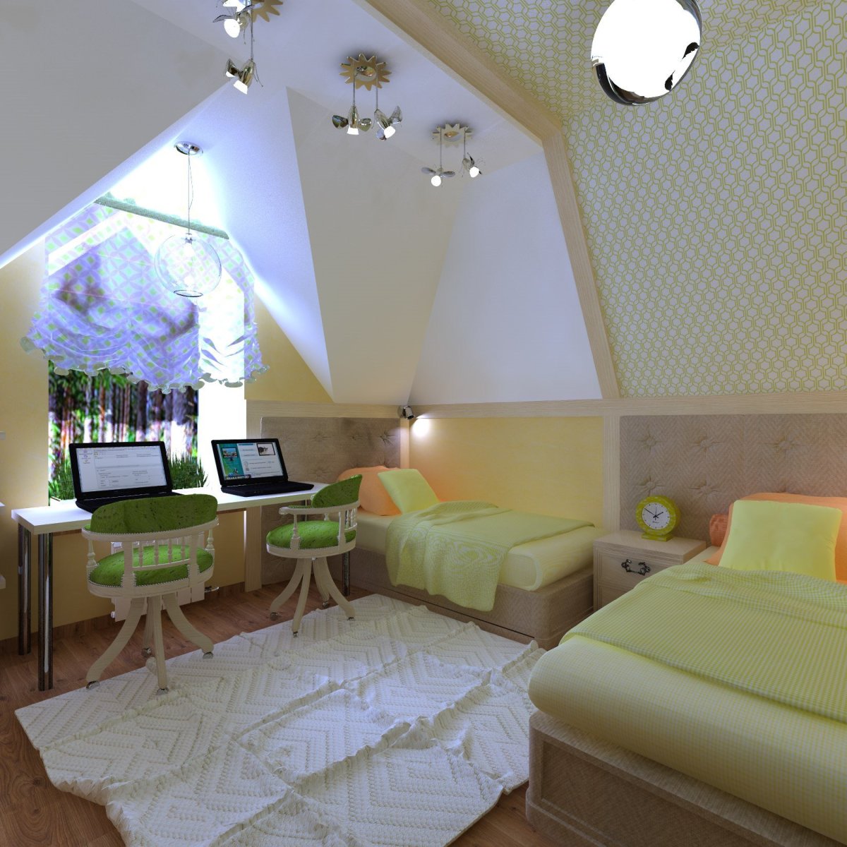 Мансардный этаж интерьер детской