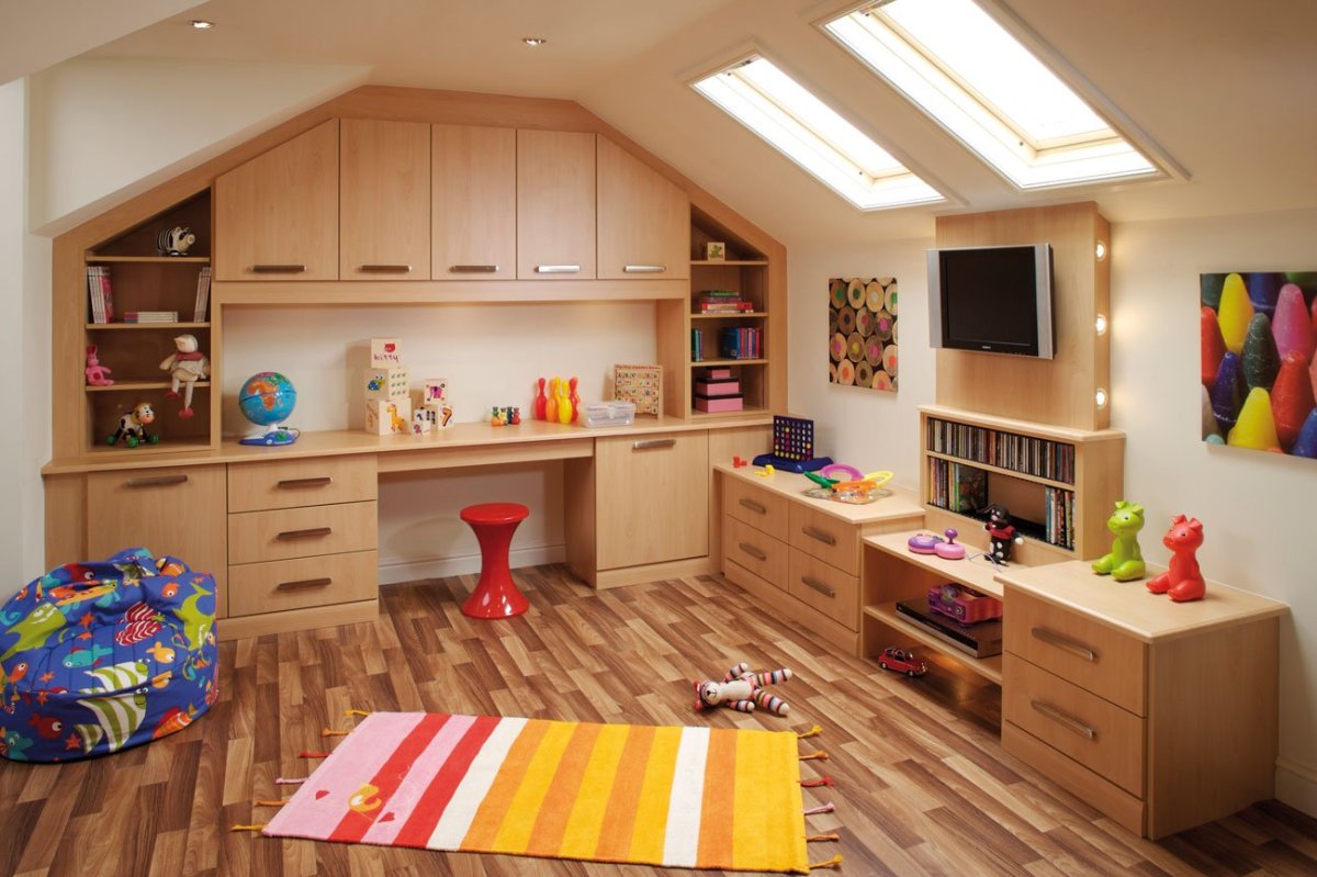 Интерьер мансарды