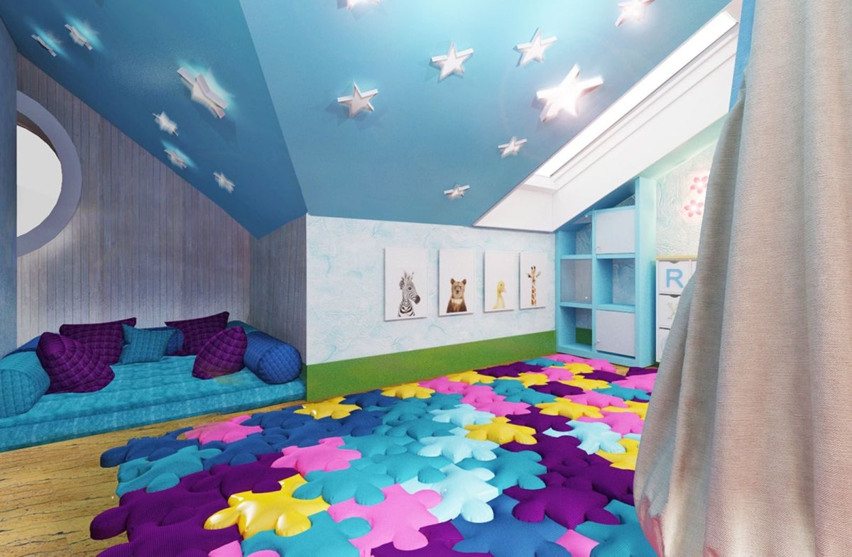 Украшение потолка в детском саду