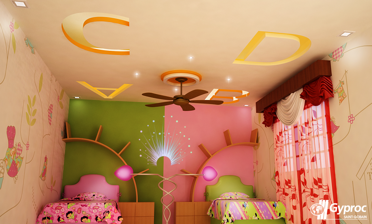 Розовый натяжной потолок