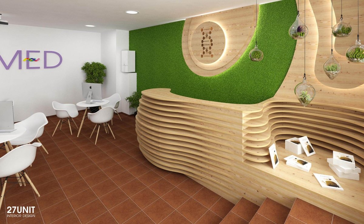 Необычная стойка ресепшн