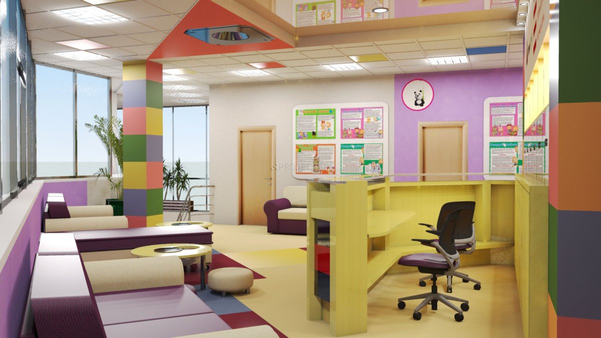 Ресепшн клиники с администратором