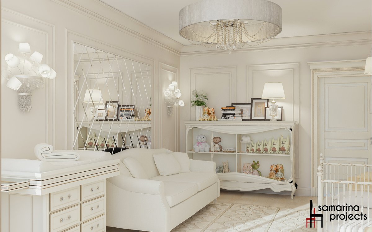 Комната для новорожденных стиле Неоклассика