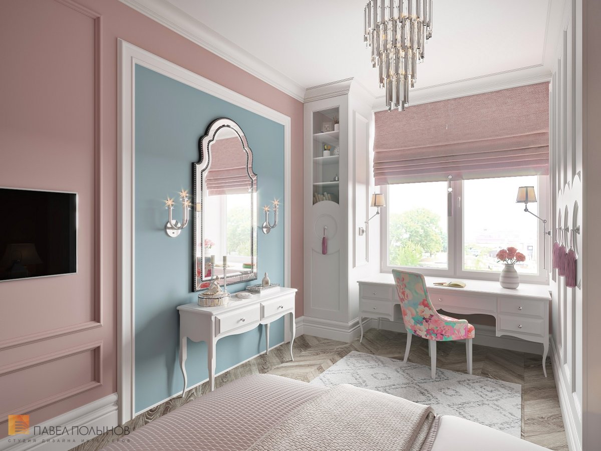 Детская комната 8 кв м в стиле Неоклассика