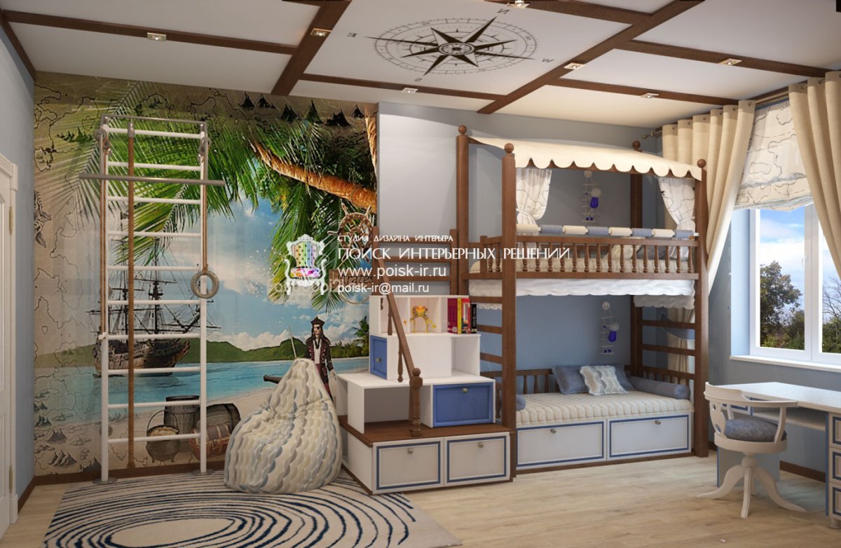 Морской стиль в интерьере