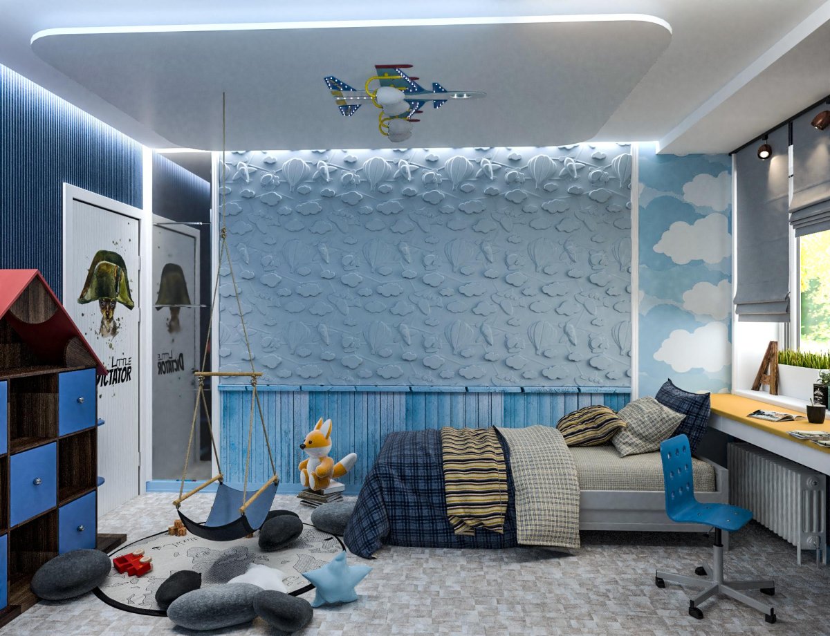 Гипсовые панели в детской