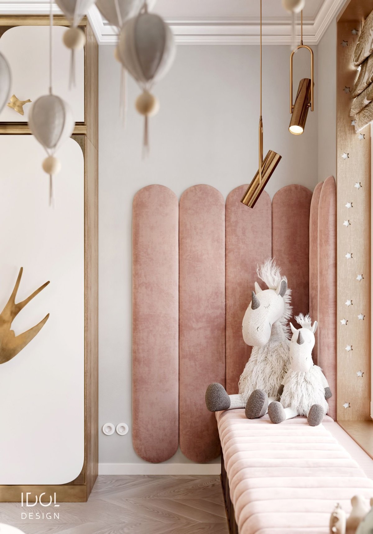 Мягкие стеновые панели для детской комнаты