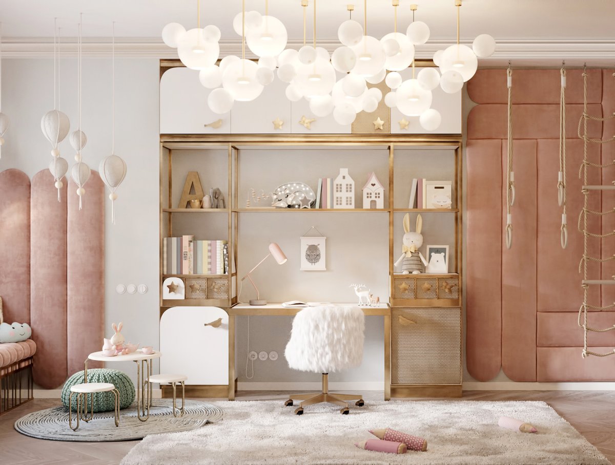 Мягкие стеновые панели для девочки