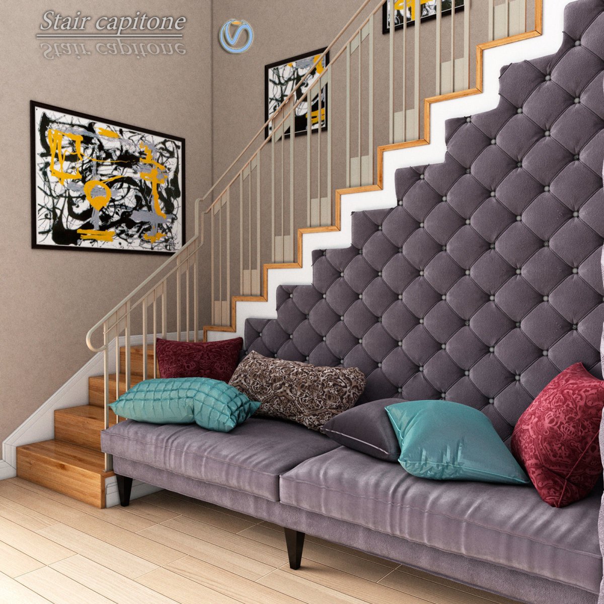 Мягкие стеновые панели в комнате подростка