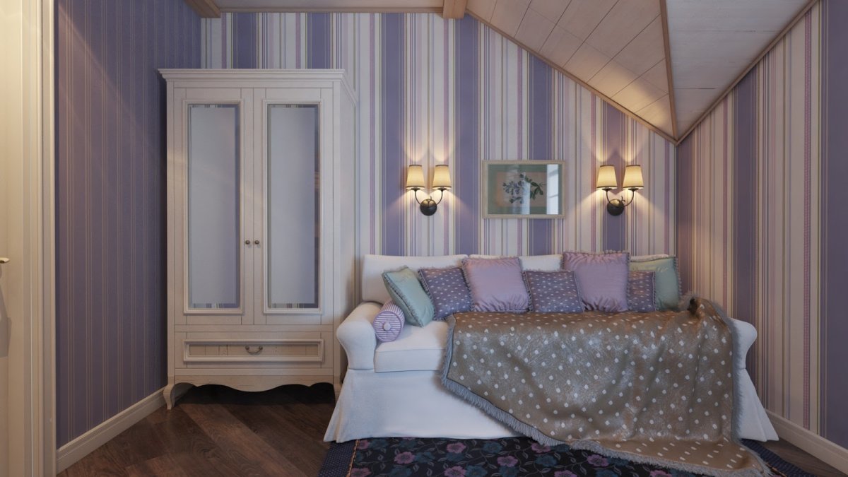 Мансарда имитация бруса Прованс