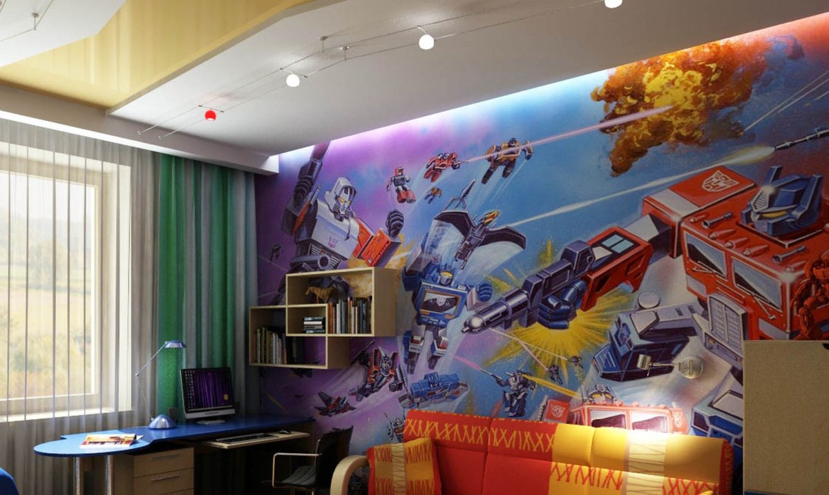 Фотообои в стиле лофт для мальчика