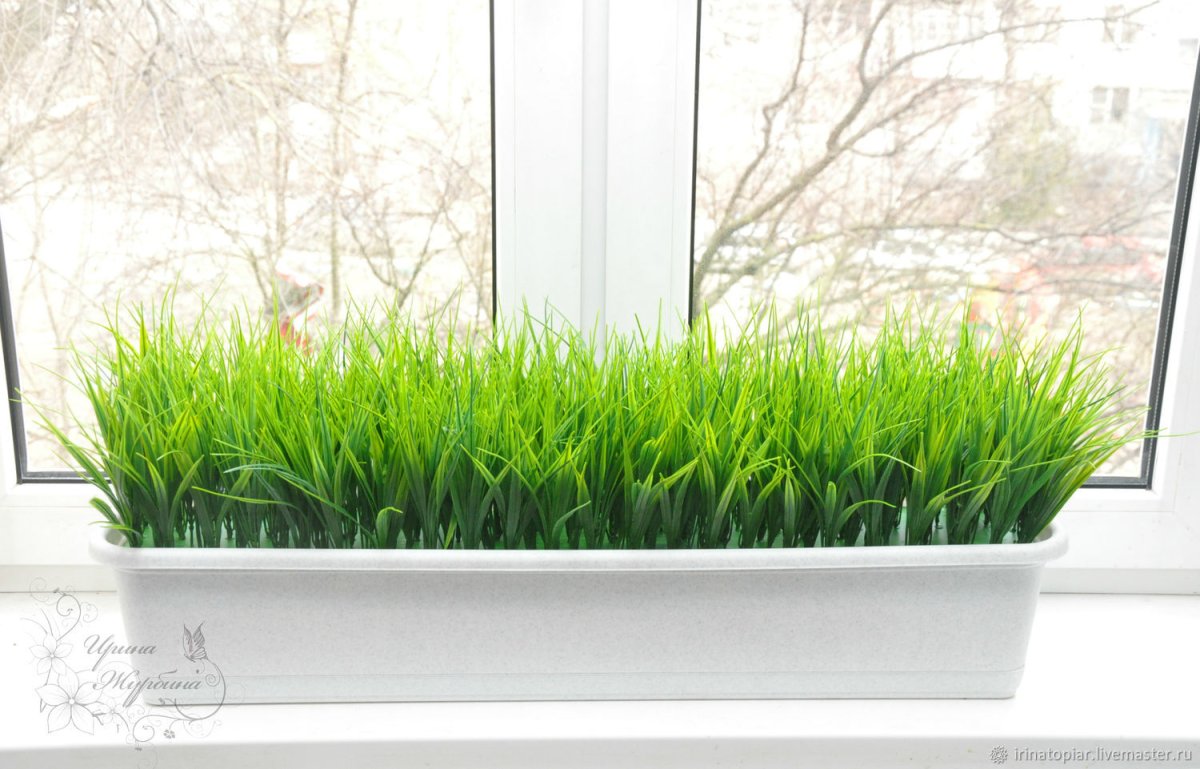 Искусственная трава на подоконник