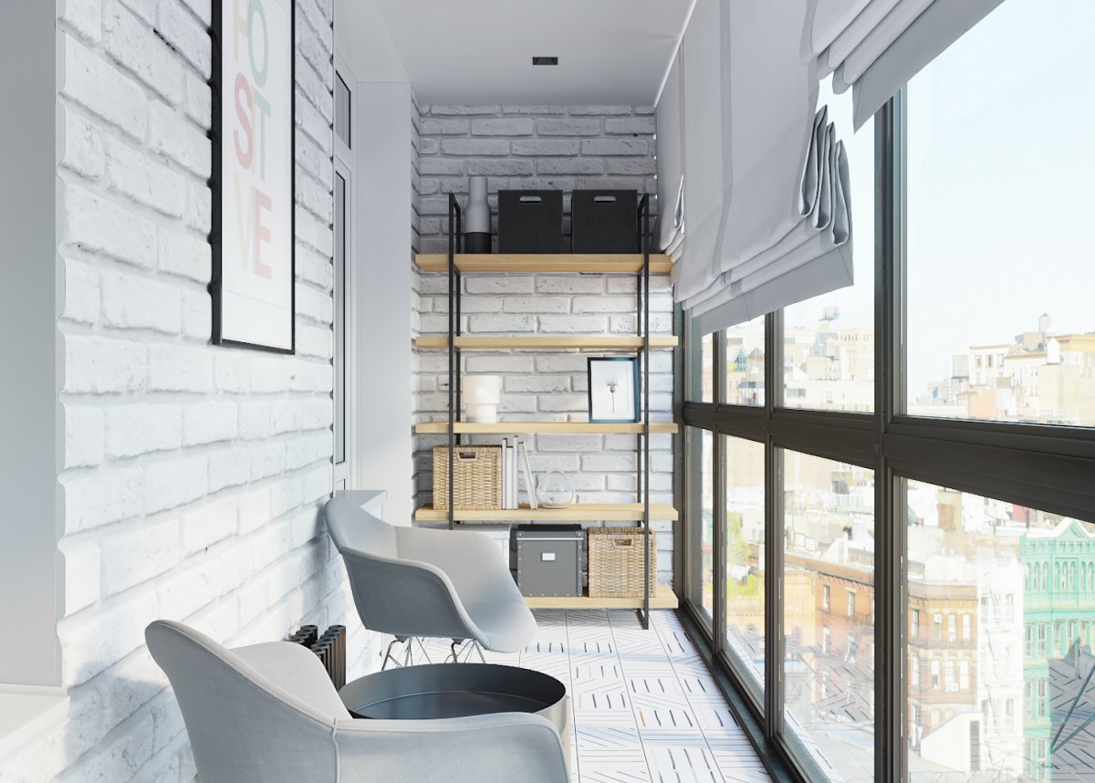 Интерьер балкона