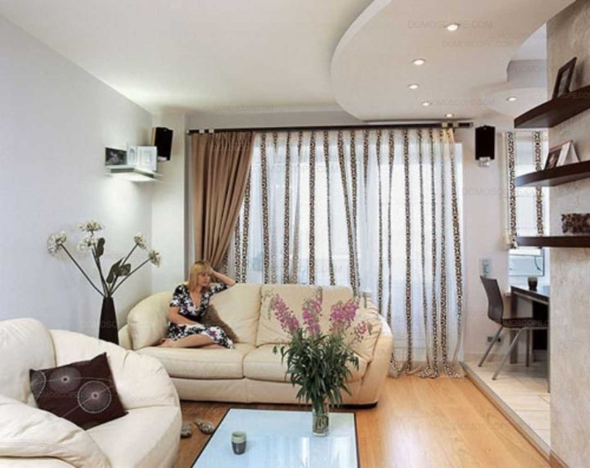 Гостиная с балконом в современном стиле