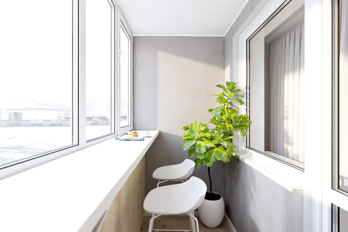 Широкий подоконник