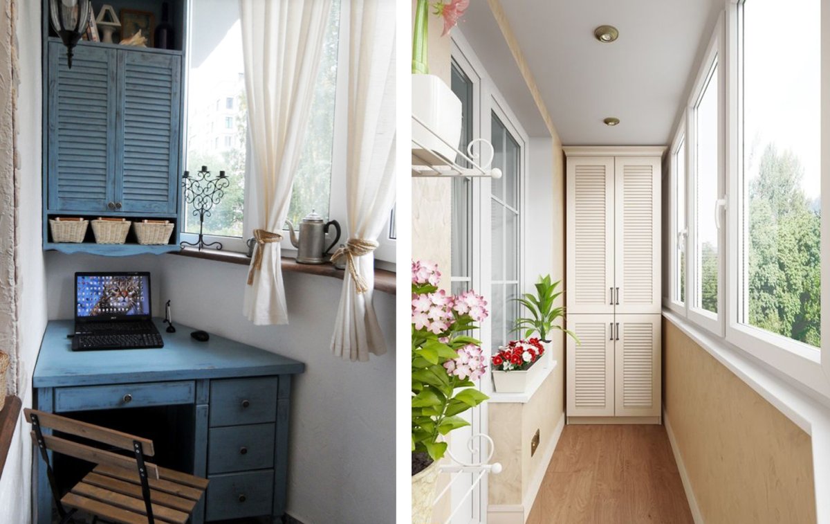 Стильный маленький балкон
