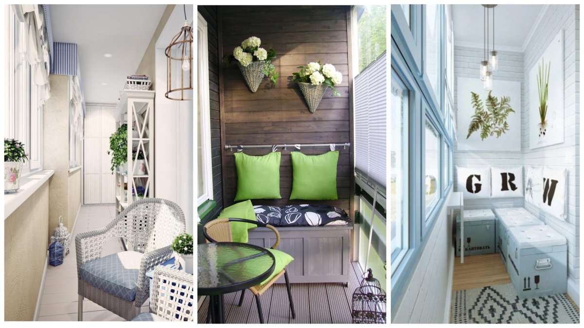 Балкон в стиле икеа