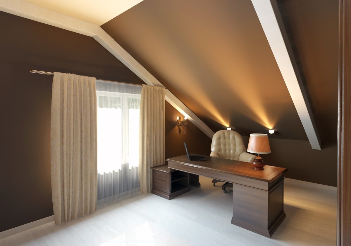 Большие окна на мансарде