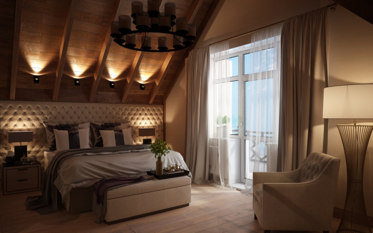 Шторы на треугольные мансардные окна