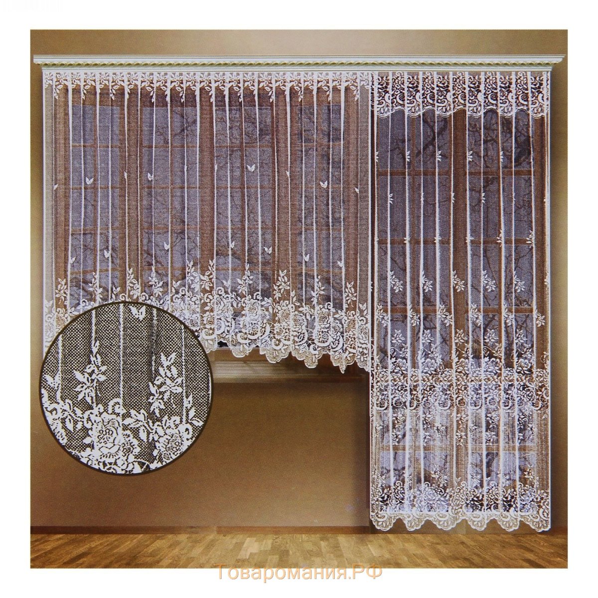 ТОМДОМ тюль Гелиос зеленый