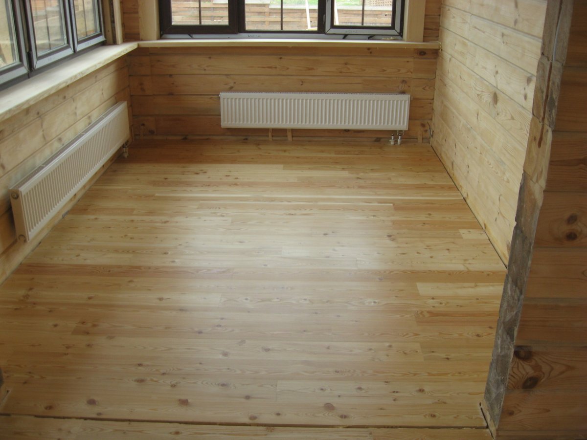 Пол шпунтованная доска