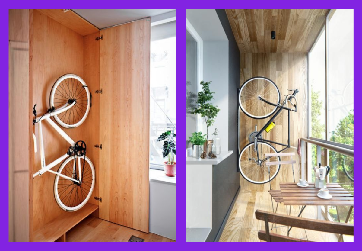 Шкаф для велосипеда на балконе