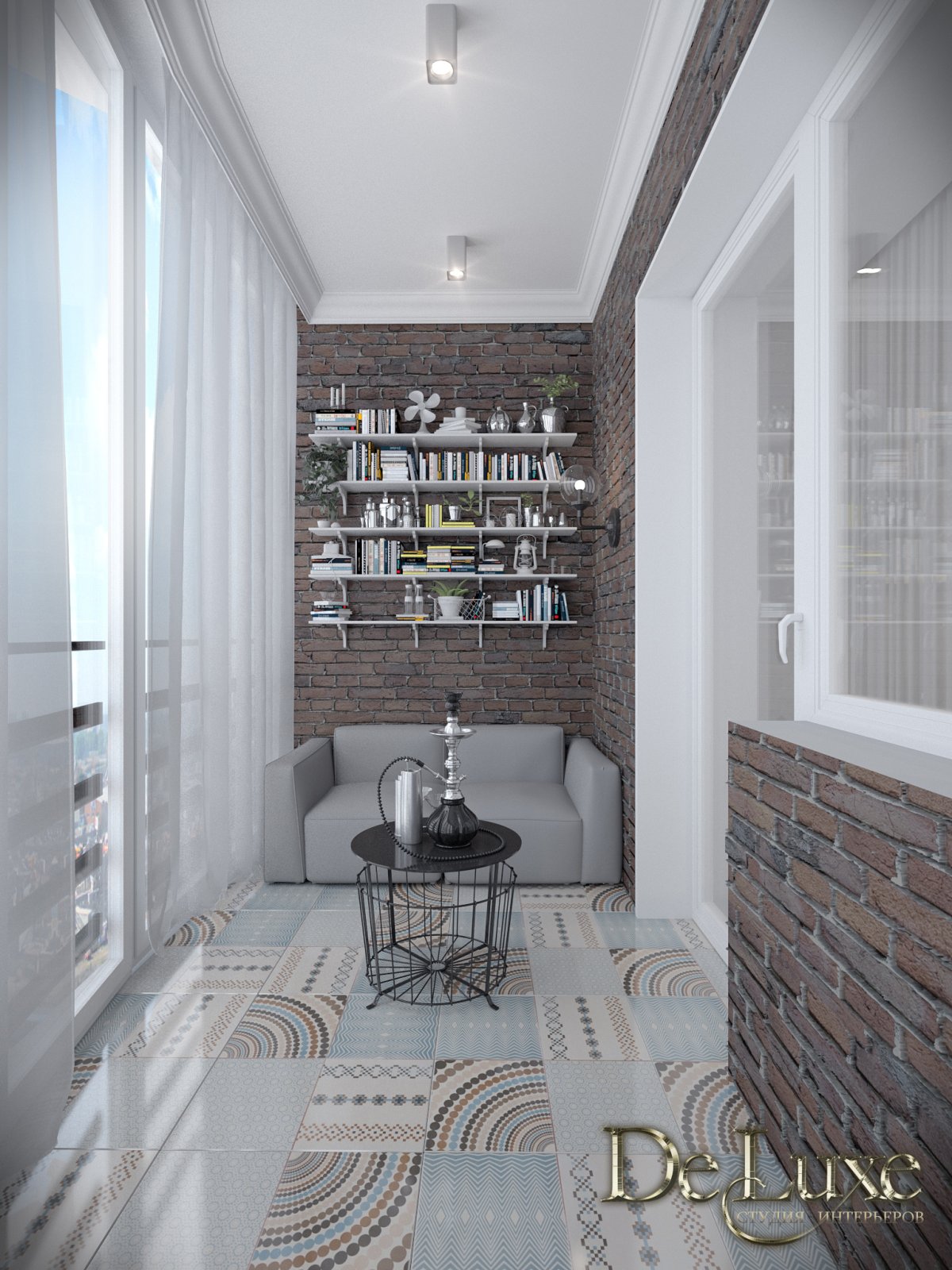 Декоративный камень для внутренней отделки балкона