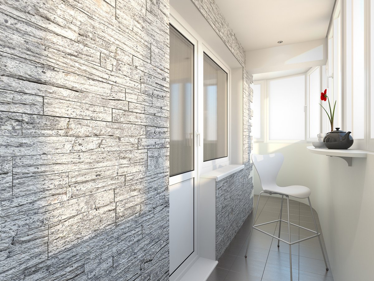 Стильный интерьер балкона